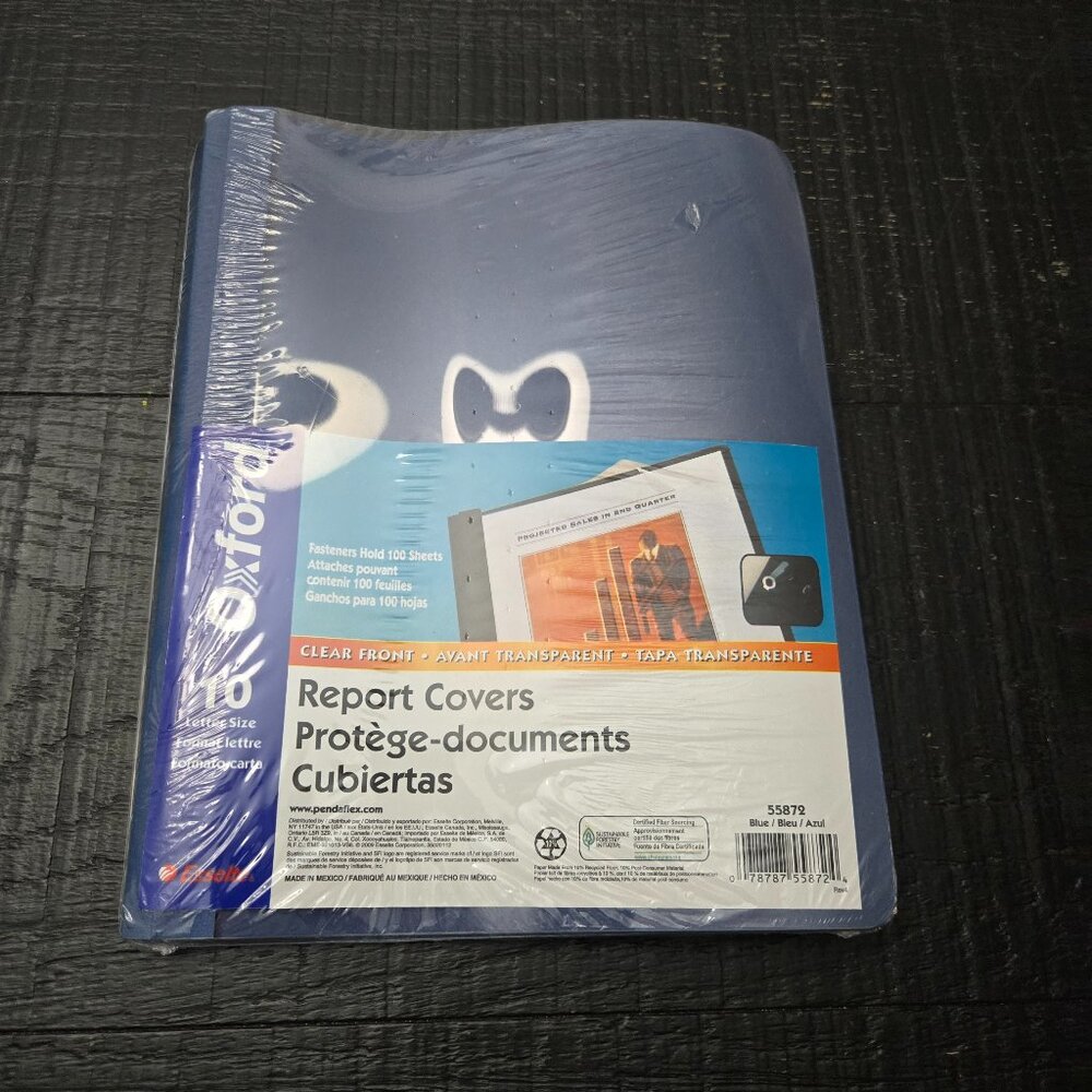 Oxford Blue Office Report Covers, Pack of 10. New, in packaging. 20 available.